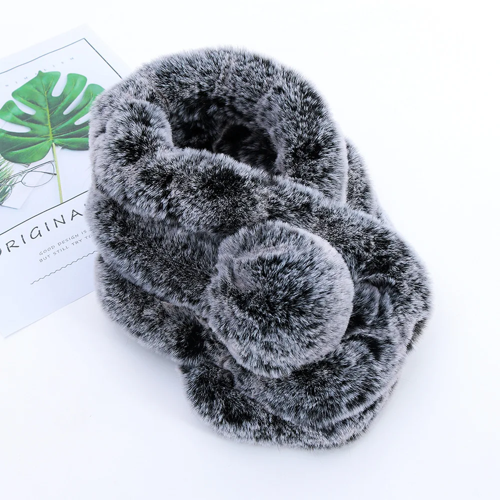 73 см 2019 Новый Модный зимний шарф из искусственного меха кролика для женщин