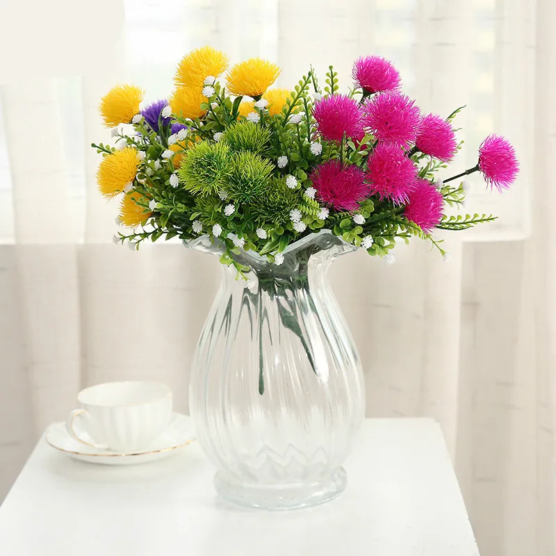 Красочный милый шар цветок хризантемы искусственный Одуванчик 5 голов/Букет