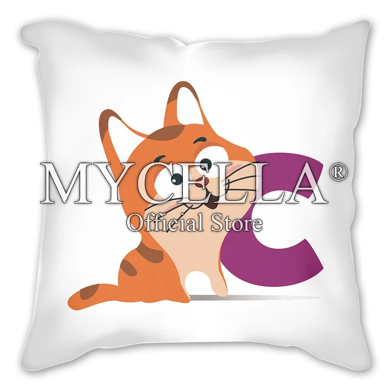 Забавные наволочка с животными подушки Творческий 26 букв чехол для дивана Дома