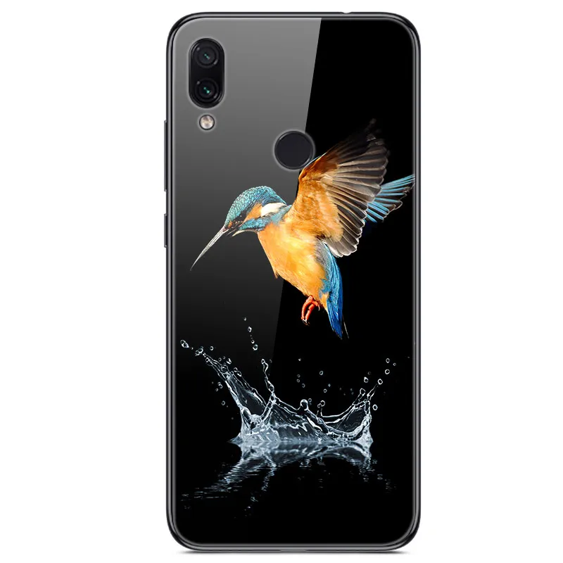 38 Для Xiaomi Redmi Note 7 Чехол из закаленного стекла твердая задняя крышка для Xiomi Redmi Note7 мягкий чехол для телефона бампер на Redmi Note 7 Pro - Цвет: 38