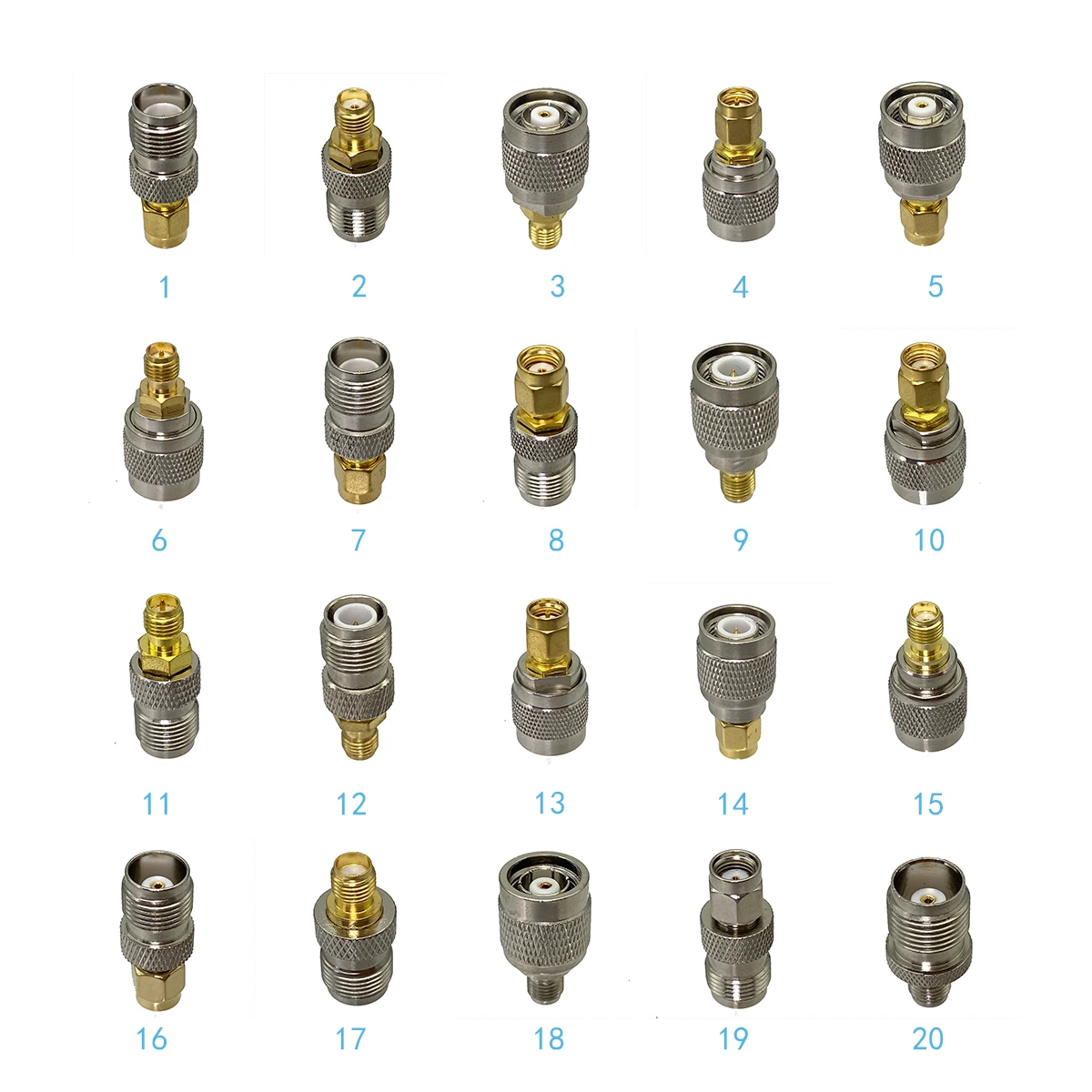 

1pcs Connector Adapter TNC RP TNC to SMA RP SMA Male Plug & Female Jack Wire Terminal RF Coaxial Converter New