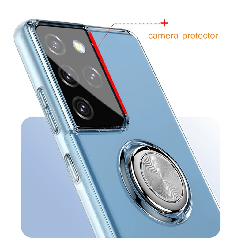 keysion transparent case for samsung s21 ultra 5g s21 plus s20 soft silicone ring phone cover for galaxy note 20 ultra 10 plus free global shipping