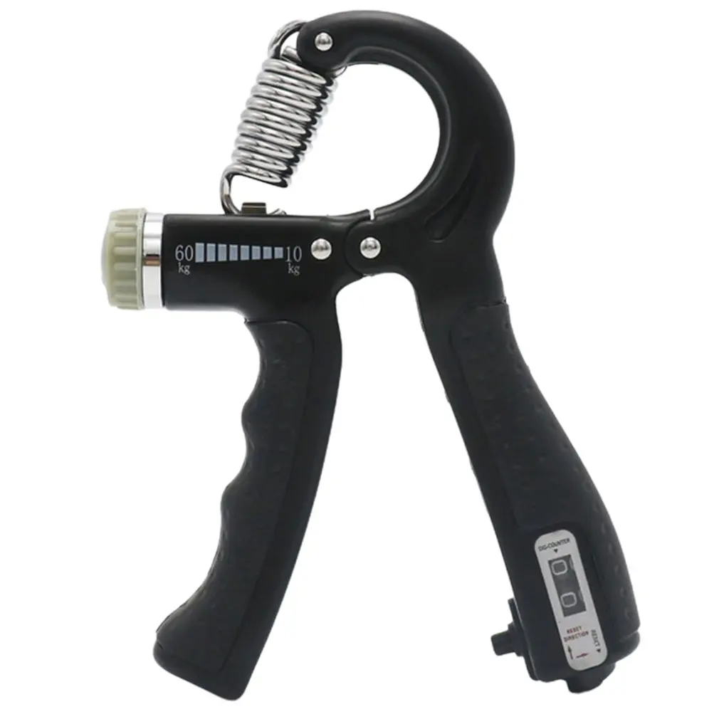 

R-Shape Adjustable Hand Grip Sports Strength Countable Exercise Strengthener Gripper Spring Finger Pinch Carpal Expander