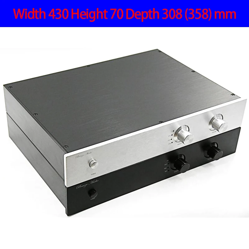 

KYYSLB 430*70*308mm 4307 Preamp Combined Amplifier Chassis Box House DIY with Switch Knob Power Supply Feet Amplifier Case Shell