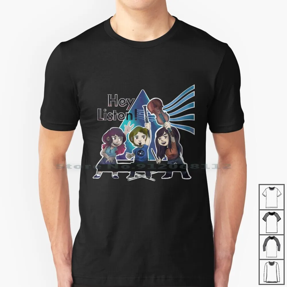 Обложка альбома Эй слушайте! Футболка из 100% хлопка с музыкальной группой Hey Listen