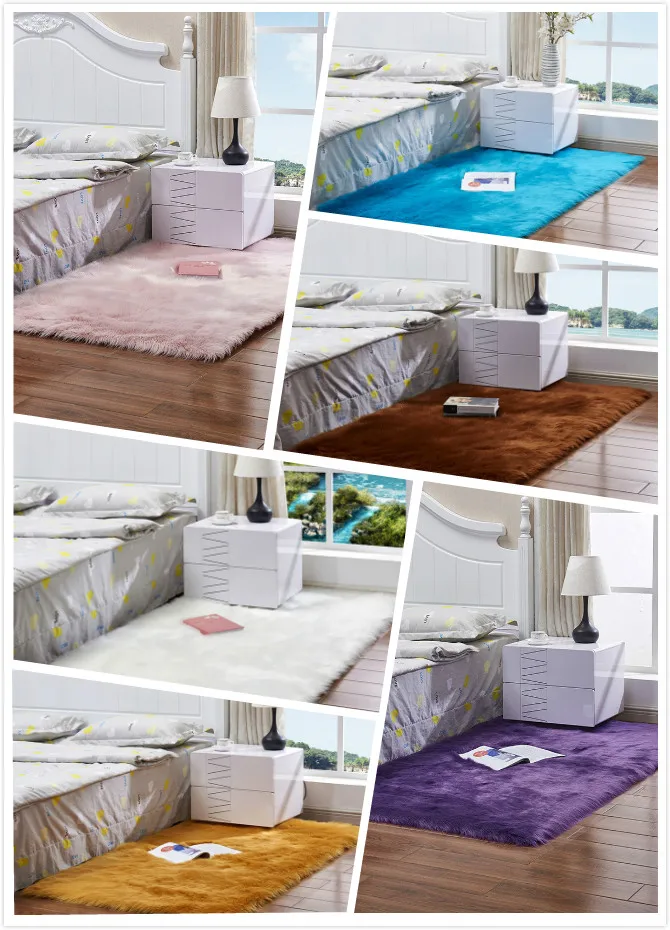 OIMG искусственный ковер Пушистый Ковер прямоугольный ремень Форма 6 см ворс для