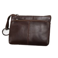vintage mini purse genuine leather wallets for women zipper pouch short wallet small money bag coin bag mens card wallet
