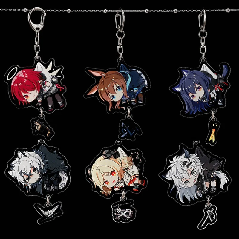 Милый двусторонний брелок для ключей из акрилового аниме Рыцари|Брелоки| |