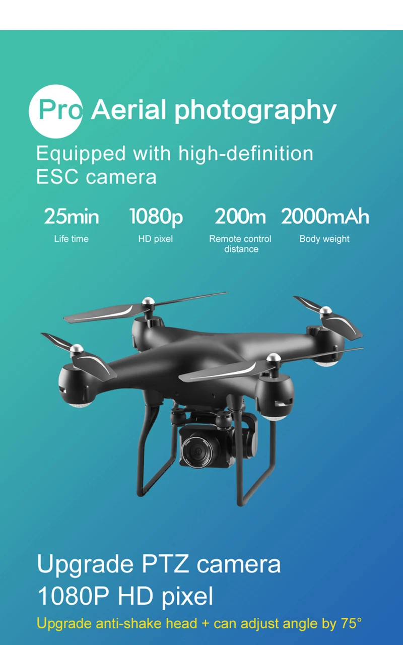 Радиоуправляемый Дрон ESC камера HD 4K wifi FPV высота удержания Квадрокоптер, Дрон Безголовый режим беспилотник selife пульт дистанционного управления Вертолет Самолет