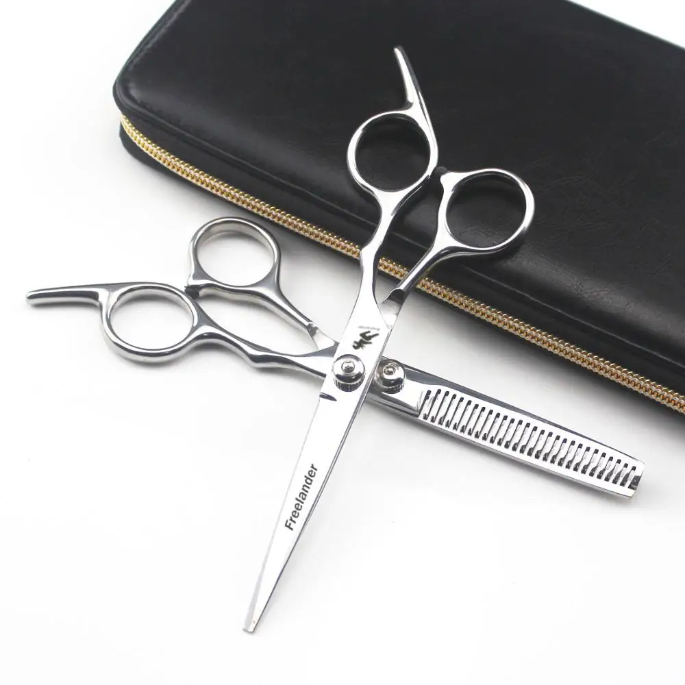 

Professional Hairdressing scissors hair styling tool straight scissors 6 inch Cutting & Thinning scissors Barber shears