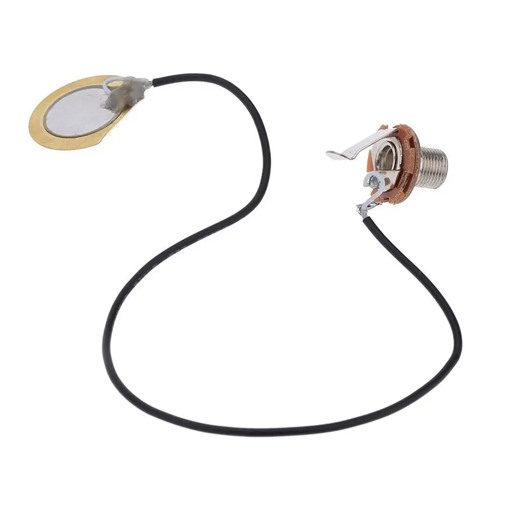 Acoustic Guitar Transducer Pre-Wired Amplifier Piezo Jack Pickup Accessory Patch Sensor 30cm String Music Instruments | Спорт и