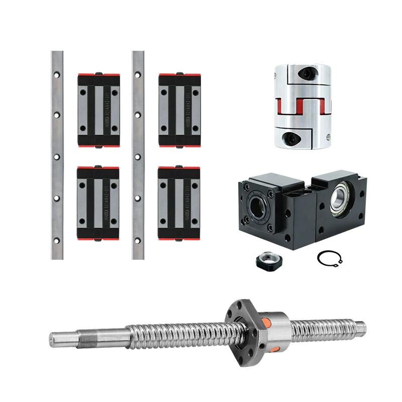 

New ballscrew SFU1605-400/700/1000 set with BKBF12 and linear guide cnc kit