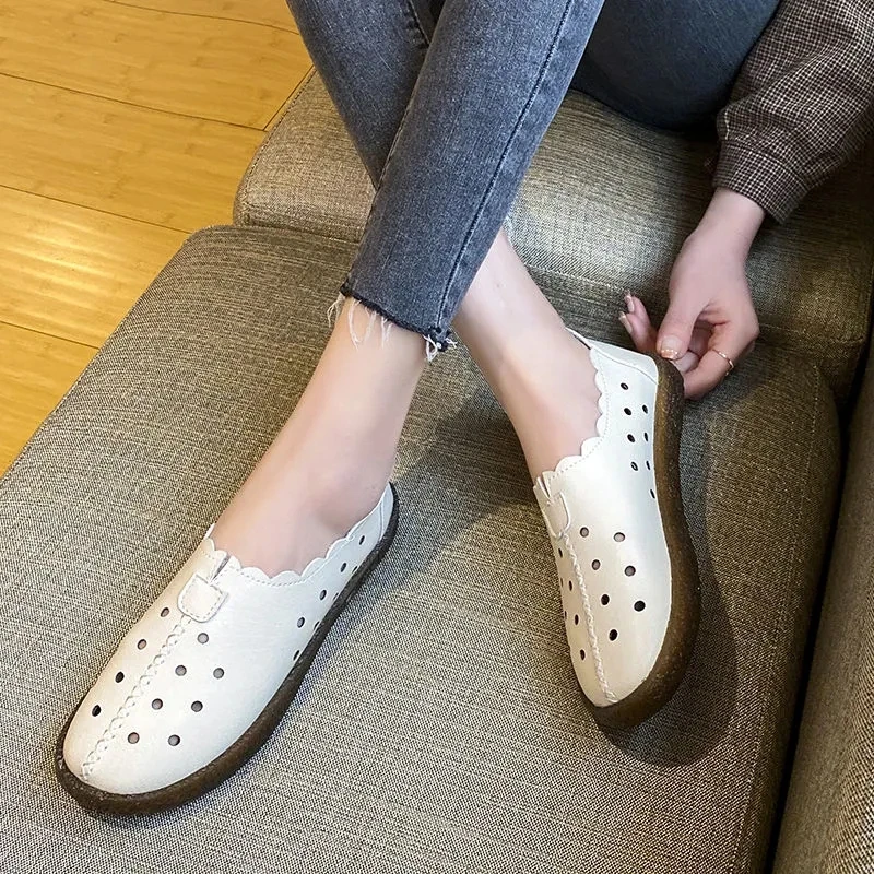 

Female oxford loafers womens genuine leather casual shoes mother leisure fashion flatss 2021 new