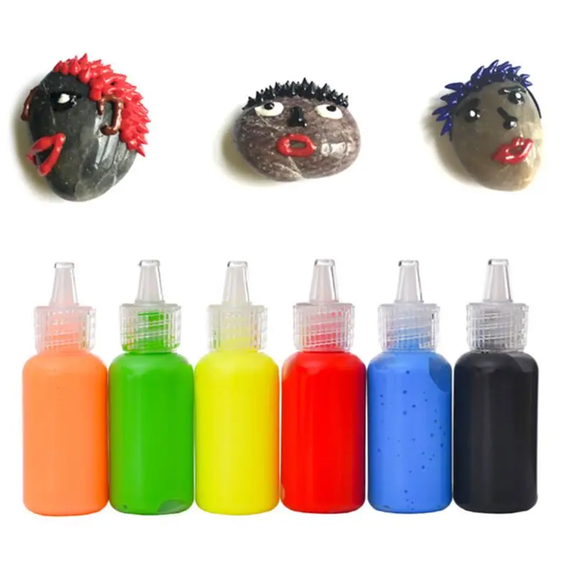 

1 Set 6/12Colors 3D Acrylic Pigment Watercolor Paint Drawing Art DIY Tool R7RB