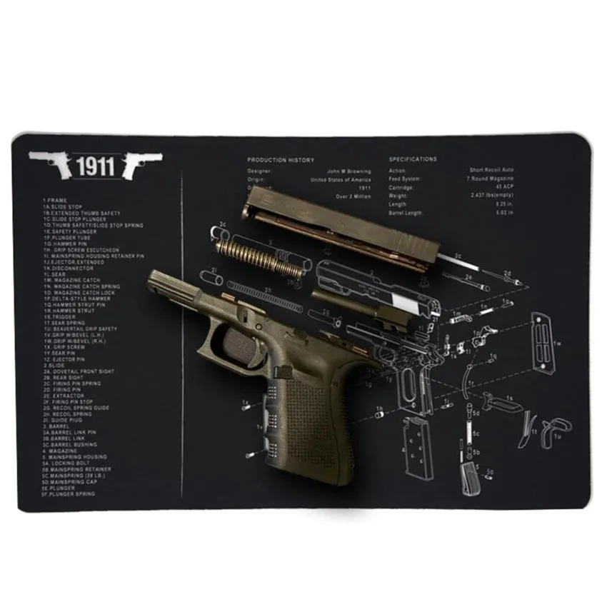 Gun Cleaning Mat Mouse Pad For Taurus G2C G3C TH9 TH40 c CZ P10 C F Sig sauer P226 1911 Glock 17 19 25 30 s Patches Kit tool | Спорт и