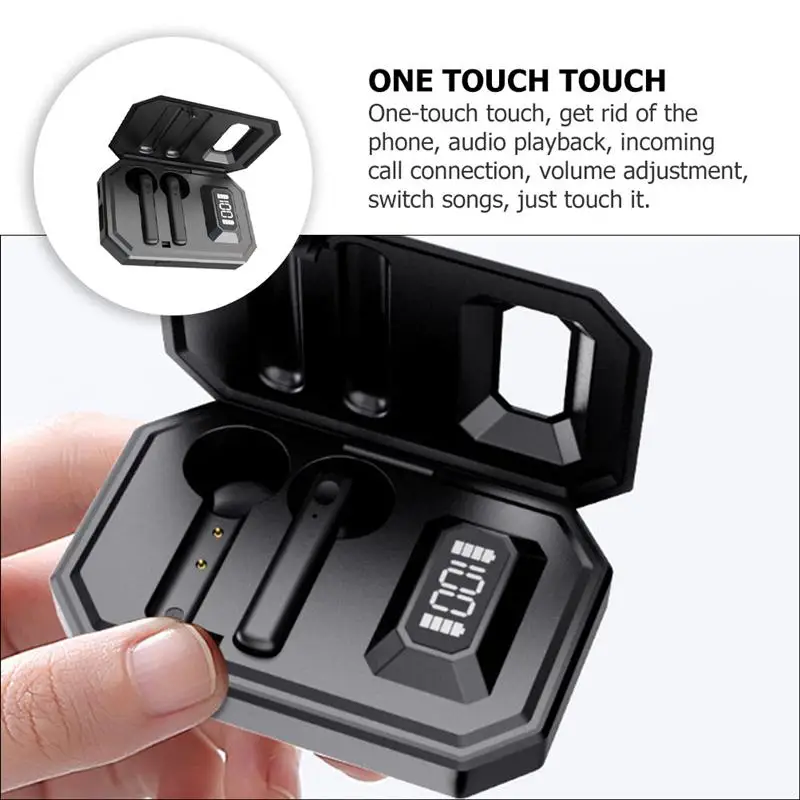 

1 Set of Wireless Earbuds Smart Earphone In-ear Headset with Charging Case