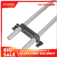 kimrig dual rod clamp 15mm railblock with 14 thread holes for dslr 15mm rail rig rod support system photo studio accessory