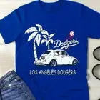 Dodgers футболка Графический Хлопок Мужской светильник синий