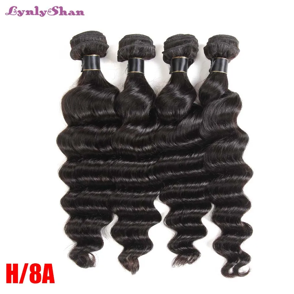 Бразильские волнистые пряди Lynlyshan 100% натуральные волосы Remy 10 30 дюймов