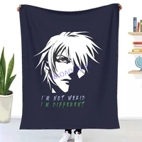anime face gift fans anime throw blanket sheets on the bed blankets on the sofa decorative lattice bedspreads happy nap for