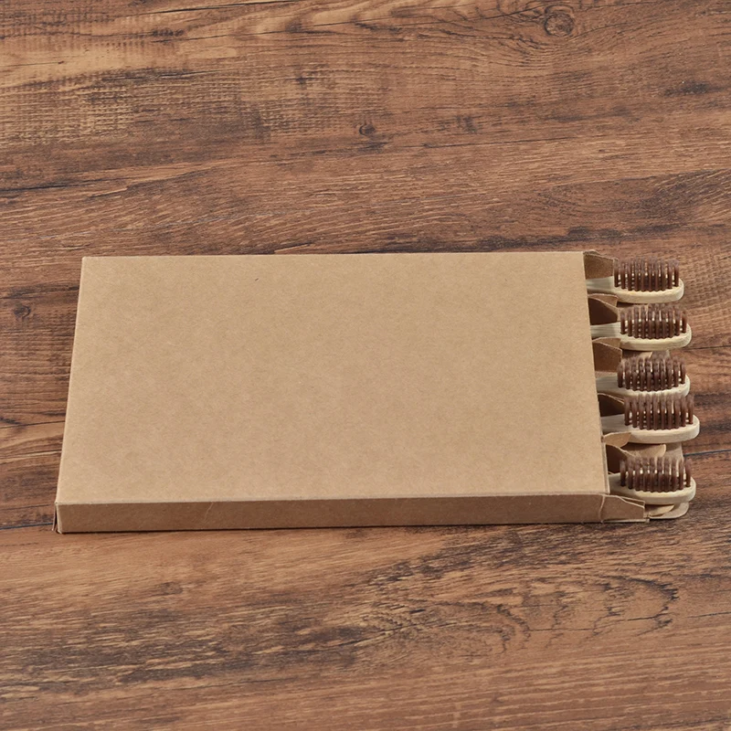 5 шт. бамбуковая зубная щетка Экологичная деревянная мягкая щетина наконечник