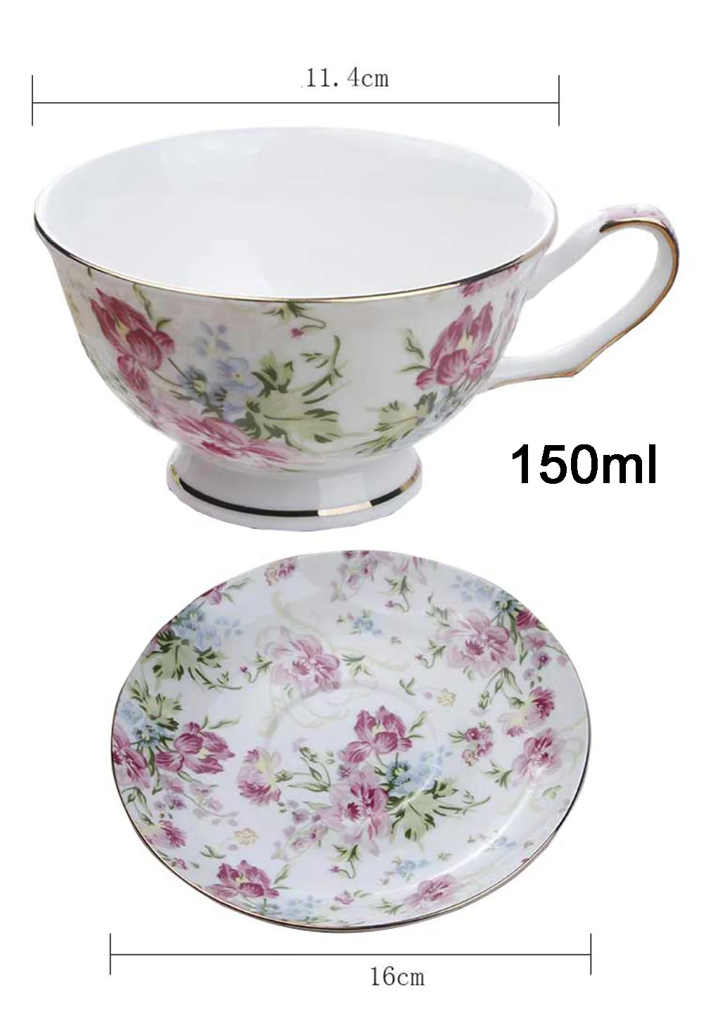 

European Bone China Coffee Cups and Saucers Tableware Coffee Plates Dishes Afternoon Tea Set Home Kitchen