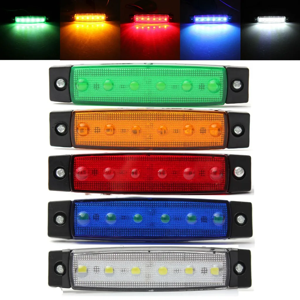 

6LED Truck Side Light Lorry Trailer Marker lights 24V Auto Indicator Trailer Warning lamp Signal Led Lights Waterproof Lamps