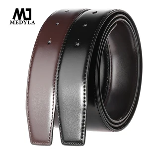 Ремень MEDYLA мужской из натуральной кожи, с металлической пряжкой, в деловом стиле, для самостоятельной сборки