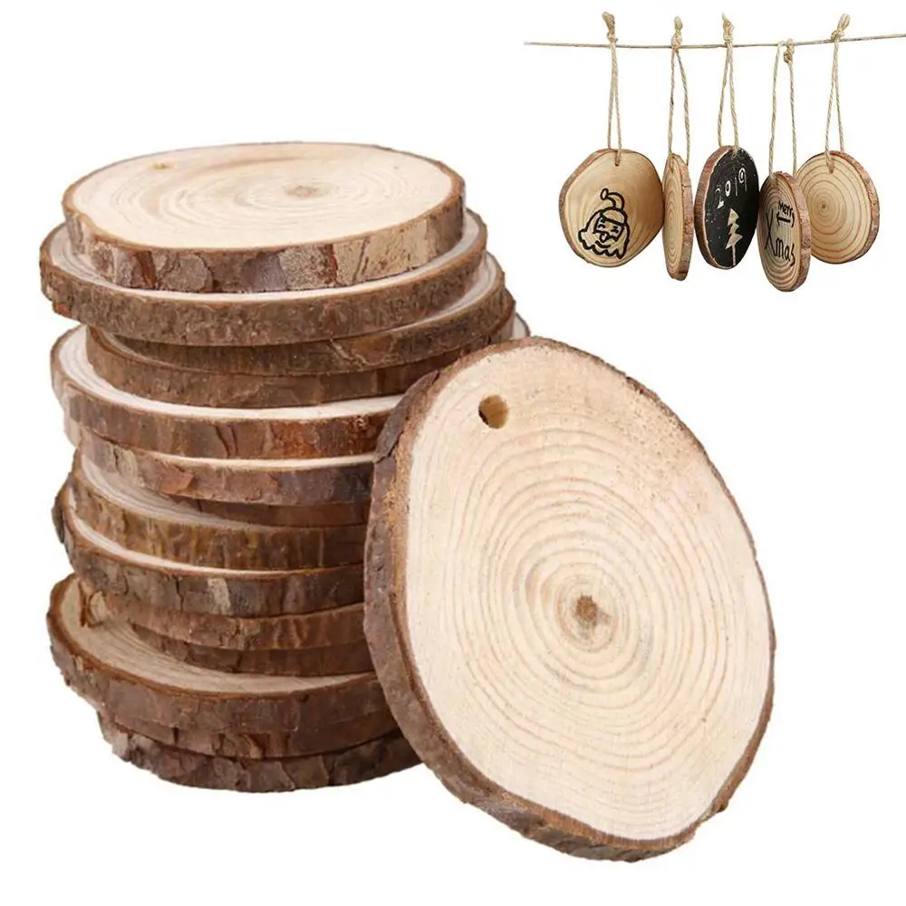 Перфорированные декоративные круглые деревянные кусочки круги с деревом лай