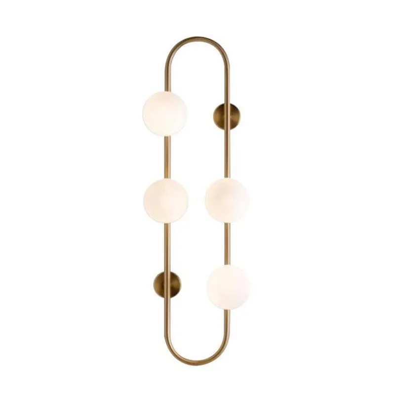 Modern Nordic LED Wall Lamp Frosted Glass Ball Light Dining Bedroom Bedside Mounted Restaurant Aisle Corridor Sconces | Лампы и
