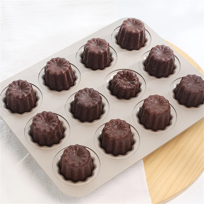 Безопасные формы для торта Canele форма шоколада с 12 отверстиями Стильная Форма