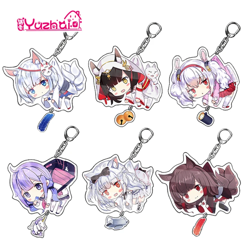 

Anime Azur Lane HMS Unicorn USS Laffey Akagi Keychain Yukikaze Acrylic Keyring Cartoon Cosplay Backpack Pendant Ornament Gift