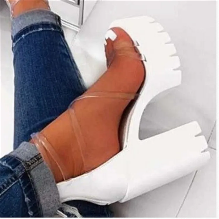 

Summer new high-heeled sandals women's shoes with thick heel