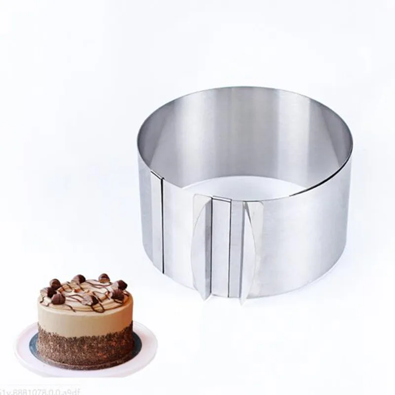 

Регулируемая круглая форма 6-12 дюймов, кольцевая форма для торта, круглая форма для печенья и пудинга, формы для выпечки «сделай сам», форма д...