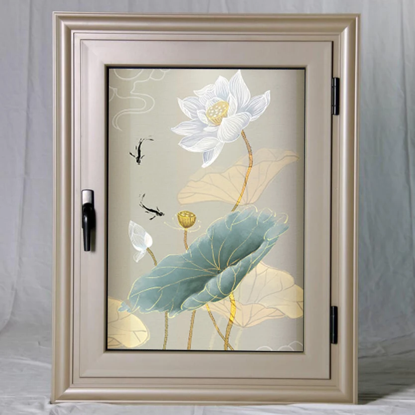 

Custom European church style color frosted glass window film static self-adhesive privacy protective film for home window door