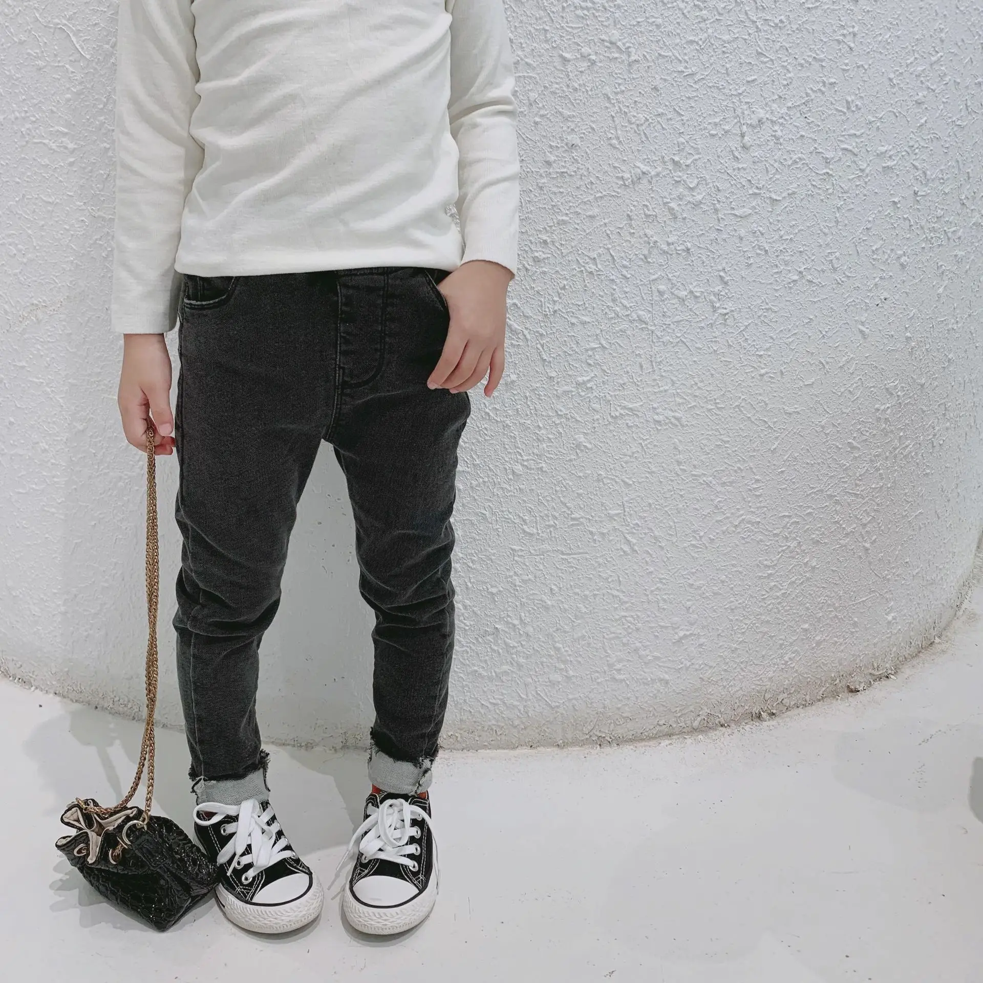 2019 г. Осень Новое поступление корейский стиль хлопковые однотонные повседневные