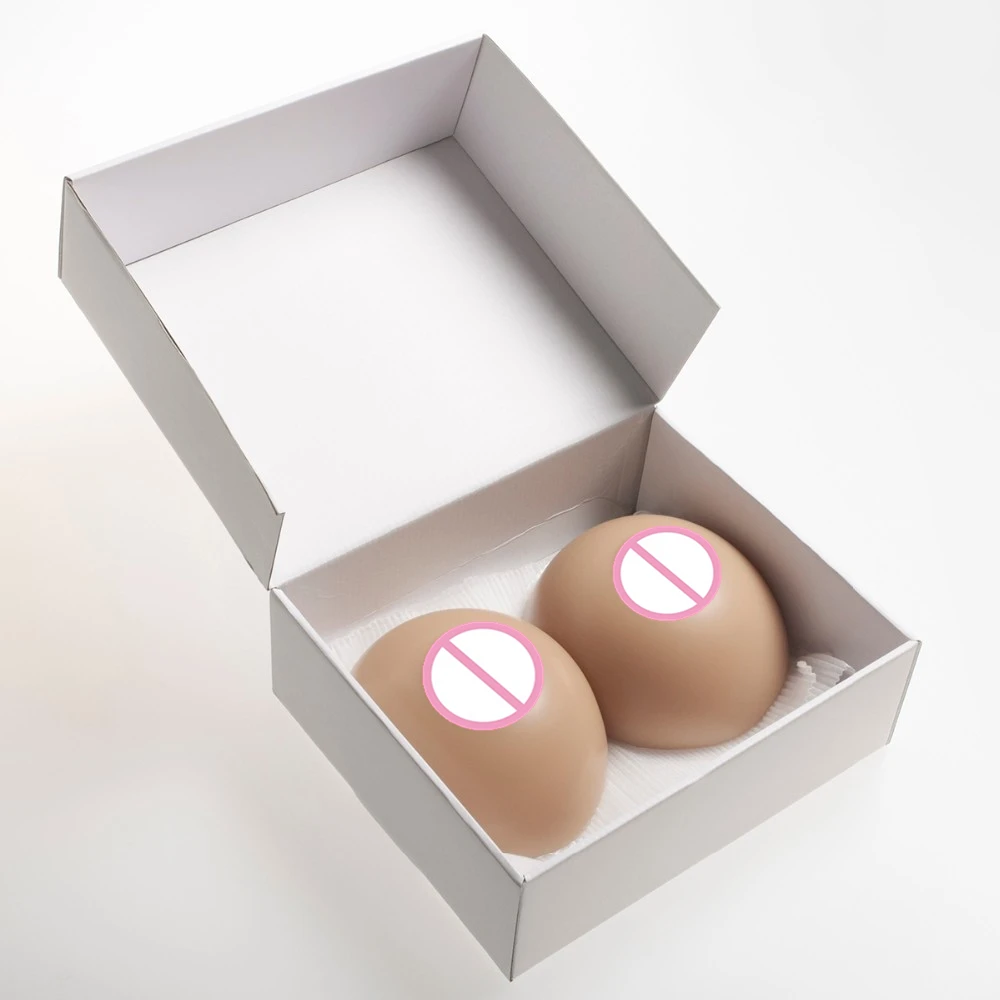 

E CUP(1400g)False breast Artificial sexy Breasts Brown Silicone Fake Breast forms crossdresser