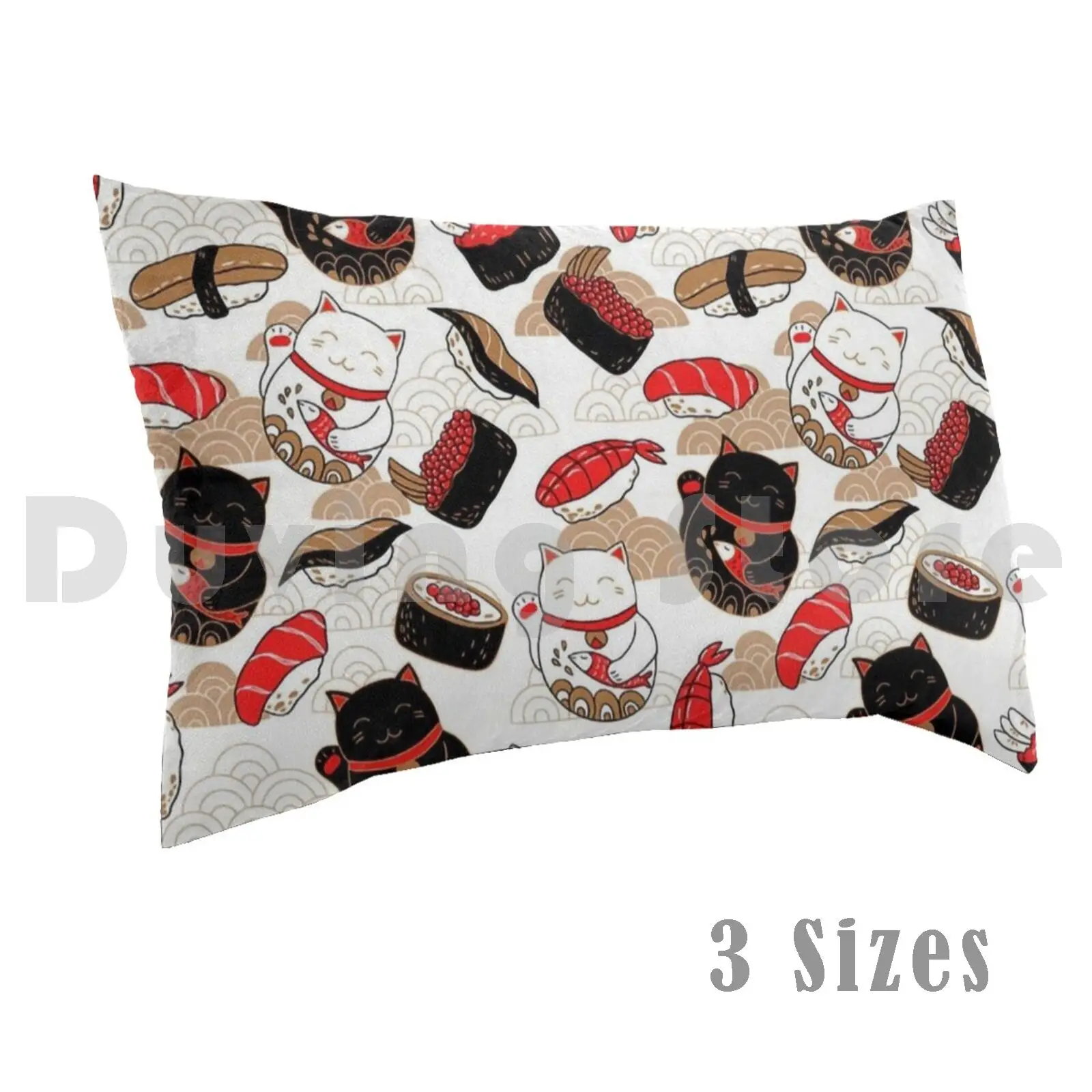 

Японская счастливая кошка Манеки-неко и праздничная подушка для суши чехол с принтом 50x75 кошка для суши милые кошки японская кавайная