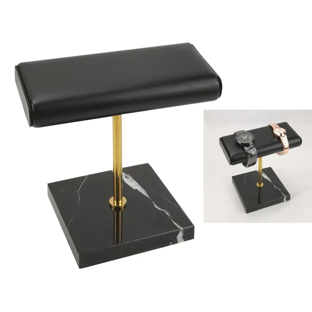 Stable Marble & PU Leather Watch Holder Display Stand for Jewelry Bracelet Bangle Watch Strap Case Jewelry Organizer Showcase