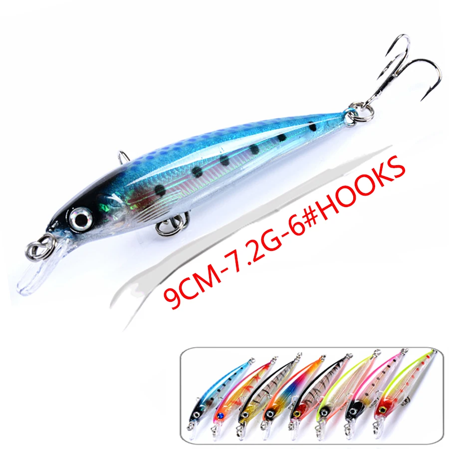 Лазерная приманка для рыбной ловли Minnow снасти аксессуары рыболовные крючки