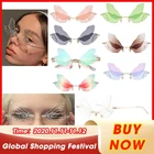 Женскиемужские солнцезащитные очки без оправы в форме крыла стрекозы, цвет в ассортименте