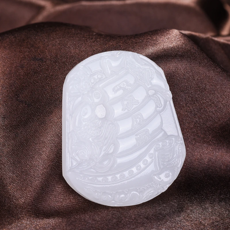 Натуральный Синьцзян белый нефритовый простой подвесной парусник | Украшения и