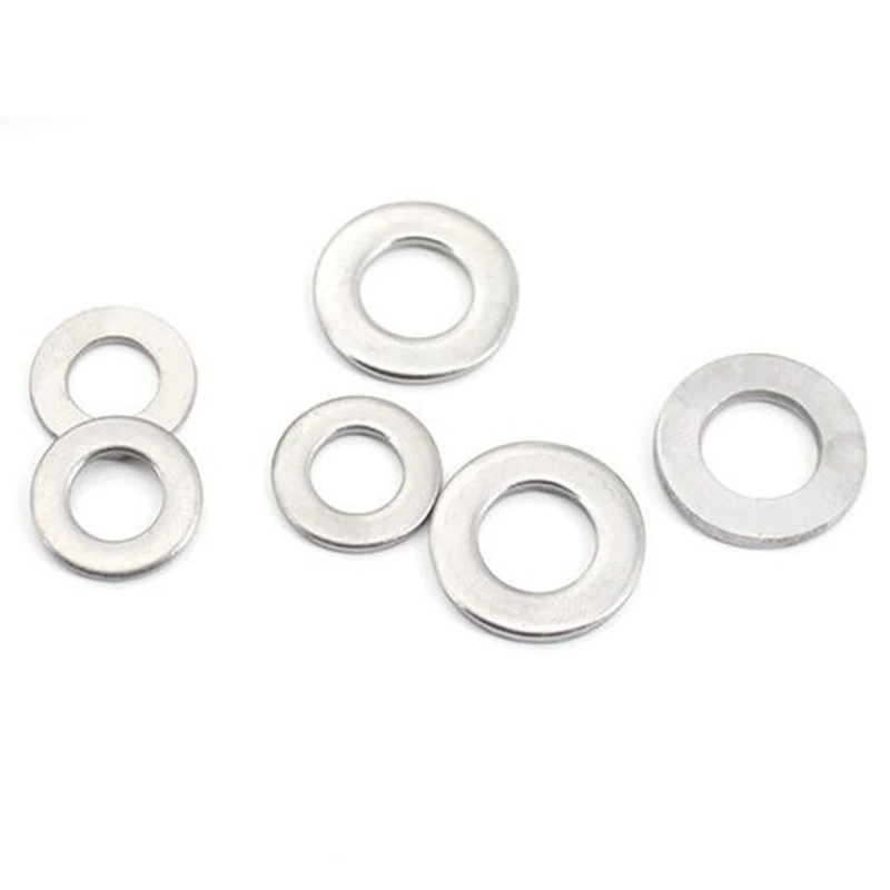 600Pcs/Set M1.6 M2 M2.5 M3 M3.5 M4 M5 M6 M8 M10 Stainless Steel Flat Washer Plain Gaskets Assortment Kit | Обустройство дома