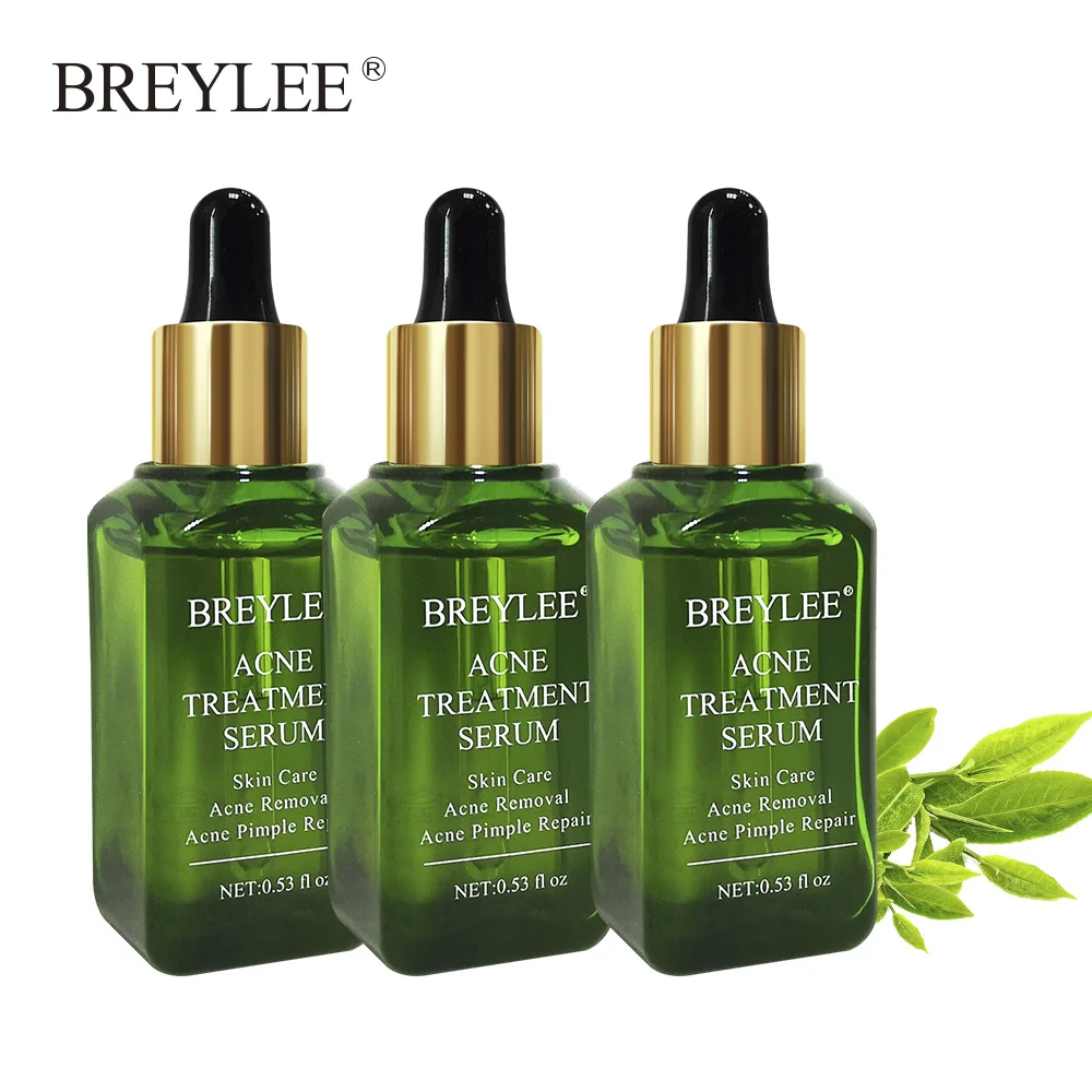 

BREYLEE Acne Treatment Serum Acne Scar Removal Anti-acne Cream Natural Facial Essence Whitening Repairing Skin Care Serum 3PCS