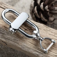 luxury stainless steel keychain edc carbine car key chain durable buckle 316l key ring holder for best gift outdoor accessories