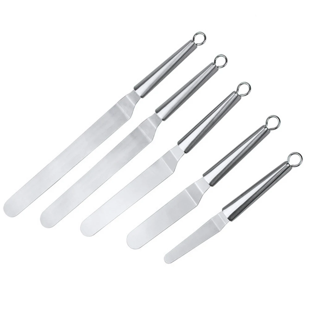 

4/6/8/10/12 Inches Stainless Steel Icing Spatula Set Stainless Steel Cake Knife Offset Professional Tool For Decorating Cakes