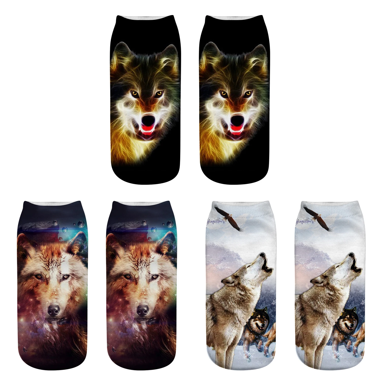 

Новинка; Лидер продаж; Волк 3D печати для женщин носки брендовый Носок Мода «унисекс»; Симпатичные носки для женщин, забавные; Femme; Распродажа ...