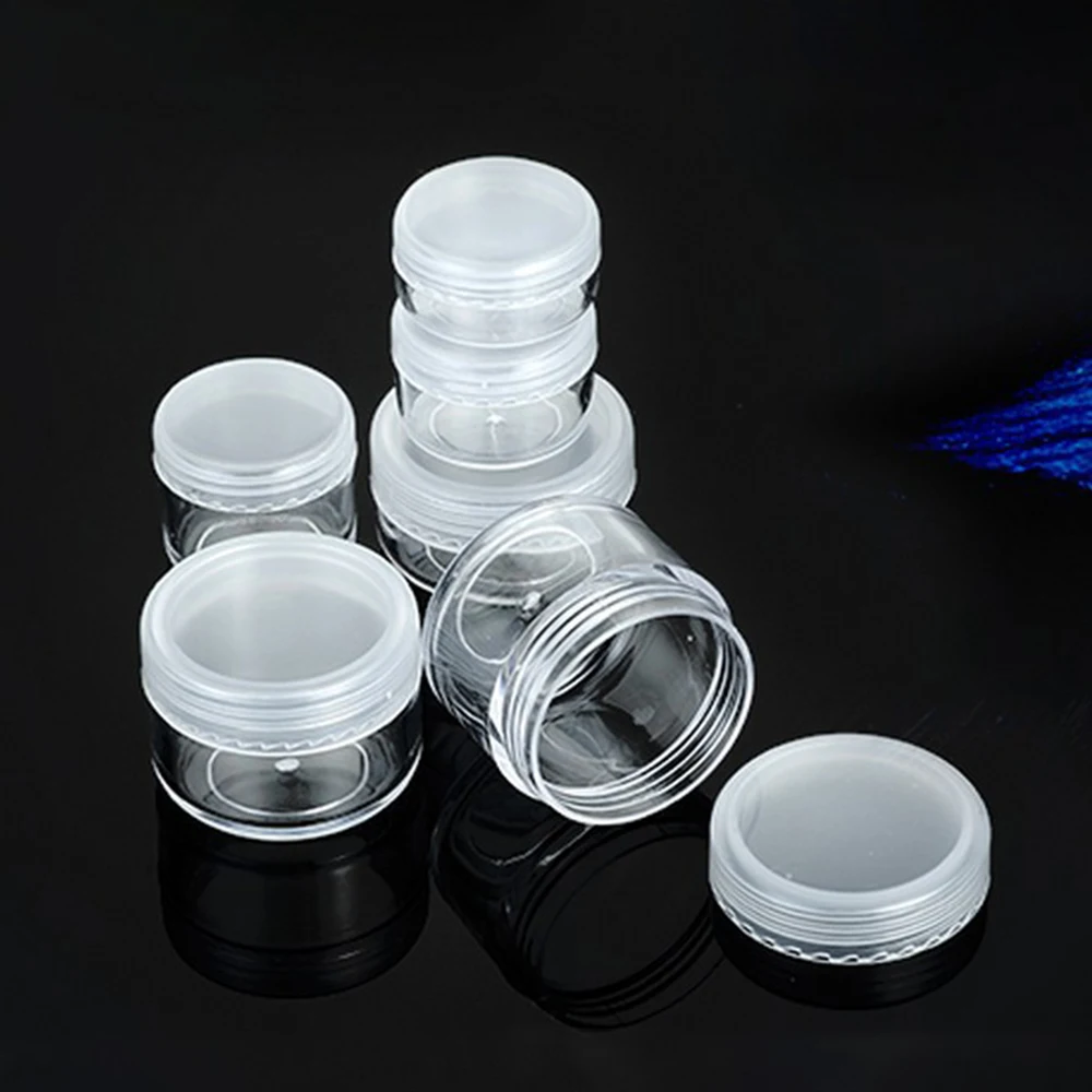 

3g/5g/8g/10g/15g/20g Frosted Cap Face Cream Jar Small Empty Cosmetic Refillable Bottles Plastic Eyeshadow Makeup Pot Container
