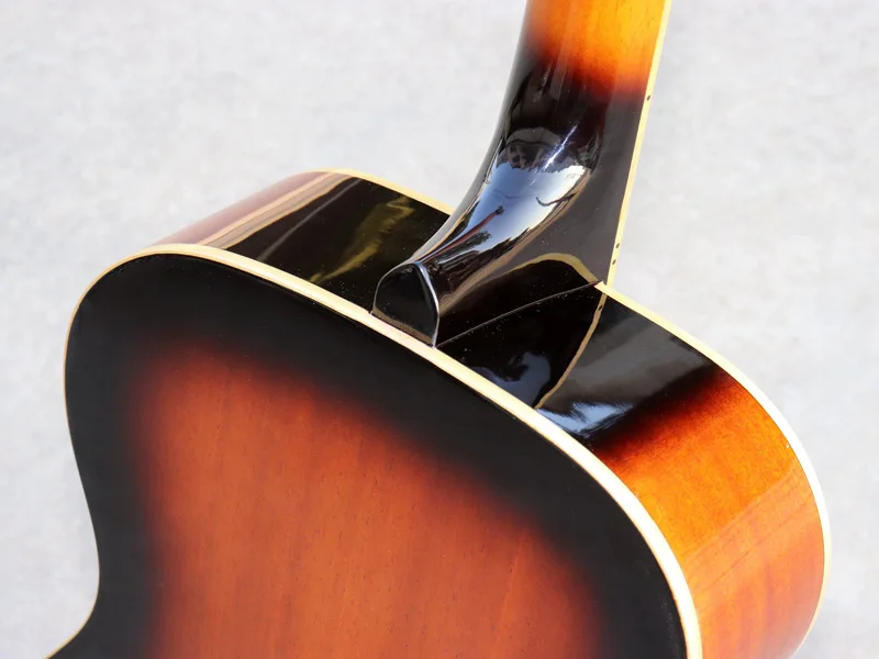 Sunburst цветная одноцветная верхняя часть из красного дерева электрическая эхо Акустическая гитара 41 дюймов высокий Глянец полный размер народная гитара 6 струн эхо гитара
