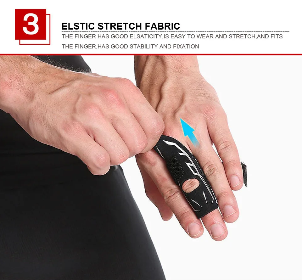 AOLIKES 1PCS Finger Splint Guard Bands Compression Breathable Finger Sleeve for Basketball Sport Aid Support Wrap Caps Protector